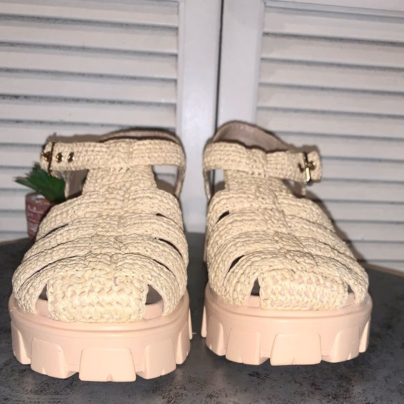 Anthropologie Silent D Freda Fisherman Sandals in Neutral Size 39 8.5 US - Picture 3 of 7